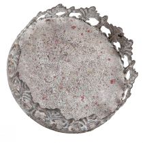 Product Tealight holder for sticking Vintage Ø7cm H7.5cm grey 4 pcs
