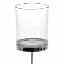 Product Plug-in candle holder metal/glass Ø6.5cm H19cm 2pcs
