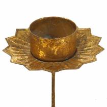 Product Tealight holder for sticking metal in gold Ø9cm H9cm 4pcs