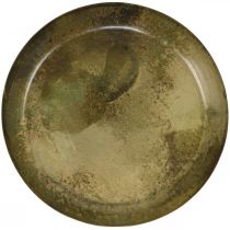 Product Decorative plate brass look Metal plate decoration Ø30.5cm