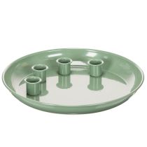 Product Candle Tray Advent Wreath Green with Four Holders 24cm