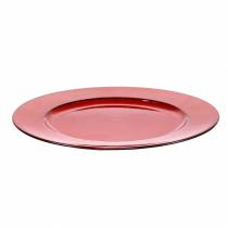 Product Decorative plate red/black Ø22cm