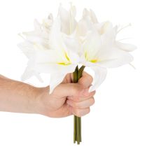 Product Artificial White Tiger Lily Bouquet for Vases and Arrangements, 29cm, Set of 6
