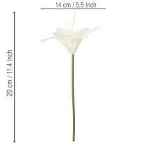 Product Artificial White Tiger Lily Bouquet for Vases and Arrangements, 29cm, Set of 6