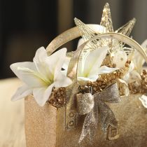 Product Artificial White Tiger Lily Bundle for Vases and Arrangements, 6 Stems, 29cm