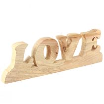 Product Table decoration wooden stand &quot;Love&quot; willow wood natural 60×19cm