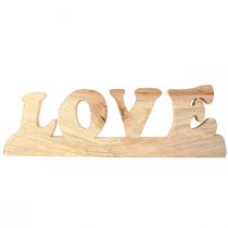 Product Wooden table decoration "Love" made of willow wood, natural finish, 60x19cm, rustic