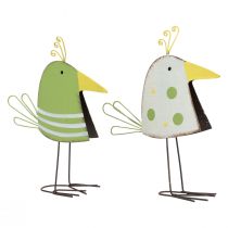 Table decoration spring, decorative bird figure, metal bird 17cm 2pcs