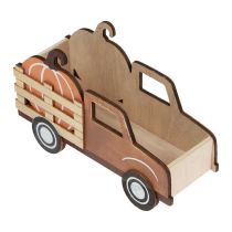 Product Table decoration autumn pumpkin decoration delivery truck wood 20×7.5×12.5cm