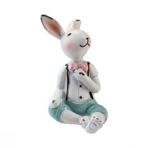 Product Table decoration Easter bunny boys white blue pink 8.5cm 4pcs