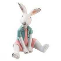 Product Table decoration Easter bunny girl white blue pink 8.5cm 4pcs