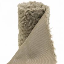 Table runner faux fur brown, table runner, decorative fur 15×200cm