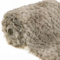 Table runner faux fur brown, table runner, decorative fur 15×200cm