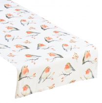 Product Table runner autumn table ribbon robin 40cmx150cm