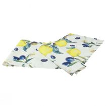 Table runner lemons and olives table runner summer textile 138×32cm