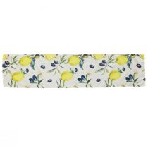 Product Table runner lemons and olives table runner summer textile 138×32cm