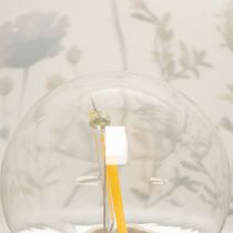 Product LED table lamp with floral pattern for stylish living room lighting, 23cm