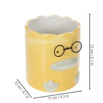 Product Cylindrical Decorative Ceramic Duck Vase for a Stylish Home, 13cm, 2 Pieces