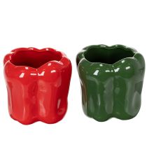Product Paprika ceramic planter for modern kitchen decor, suitable for any interior style, 13cm, 2 pieces