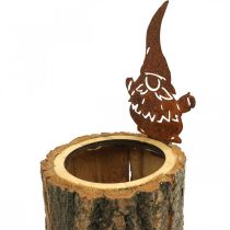 Product Flower pot wood planter wood look rusty imp H24cm