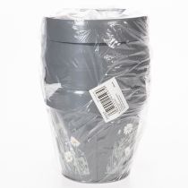 Product Flower pot with daisy motif for stylish interior design, 11cm, 4 pieces