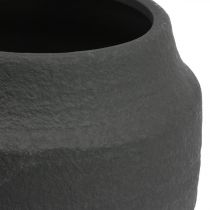 Product Planter Black Ceramic Flower Pot Ø23cm H19.5cm