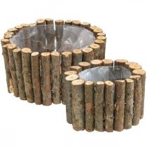 Product Plant bowl round natural birch branches Ø14/20cm set of 2
