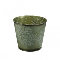 Product Plant pot with autumn decoration, metal decoration, autumn planter green Ø18.5cm H17cm