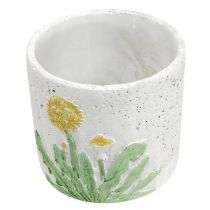 Product Planter concrete dandelion summer decoration flower pot Ø12.5cm H11cm 3pcs