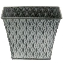 Product Zinc Flower Pot with Diamond Pattern H15cm