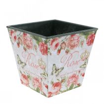 Planter vintage, decorative pot, planter roses H13cm W13.5cm