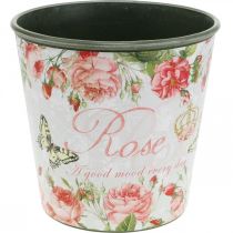 Product Planter, bucket for planting, planter with rose H13cm Ø13.5cm