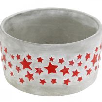 Product Planter bowl for Advent, planter with stars, concrete decoration Ø20cm H11cm