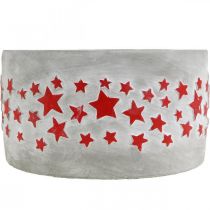 Product Planter bowl for Advent, planter with stars, concrete decoration Ø20cm H11cm