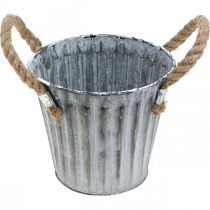 Product Plant pot with handles, metal cachepot, decorative pot for planting Ø14.5cm