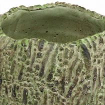 Product Planter concrete antique look green, brown planter Ø13cm