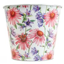 Product Flower pot spring decoration metal cachepot Ø14cm H12.5cm