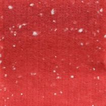 Felt ribbon red with dots, deco ribbon, pot tape, wool felt light red, white 15cm 5m