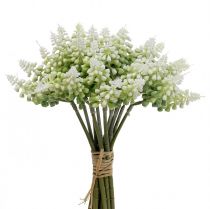 Grape hyacinth artificial hyacinth white 28cm 12pcs in bunch