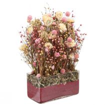 Product Dried flowers pink clover straw flowers dill flax 35cm 150g