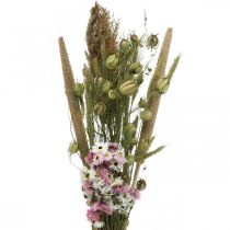 Bouquet of dried flowers pink, white bouquet of dried flowers H60-65cm