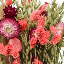 Product Dried flower bouquet, strawflowers, grain, poppy capsule, Phalaris, reed grass, 55cm