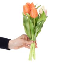 Product Artificial tulips for spring decoration, living room and kitchen, with lifelike appearance, 30cm, 7 pieces
