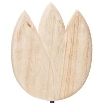 Product Decorative wooden tulip figurine on a stand for spring accents, 47.5cm