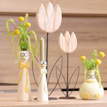 Product Decorative wooden tulip figurine on a stand for spring accents, 47.5cm