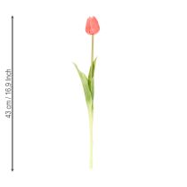 Product Artificial tulip bouquet, colorful, realistic decoration, high quality for home, 43cm, 7 pieces
