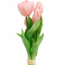 Tulip Bunch Real Touch, Artificial Flowers, Artificial Tulips Pink