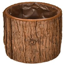 Product Plant pot wooden round plant pot pine bark Ø15cm H12.5cm