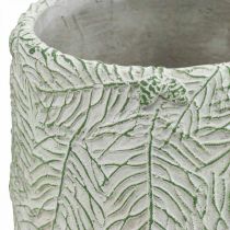 Product Planter ceramic green white gray pine branches Ø12cm H17.5cm