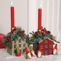 Product Planter Ceramic House Christmas Mint White 10×10×12cm